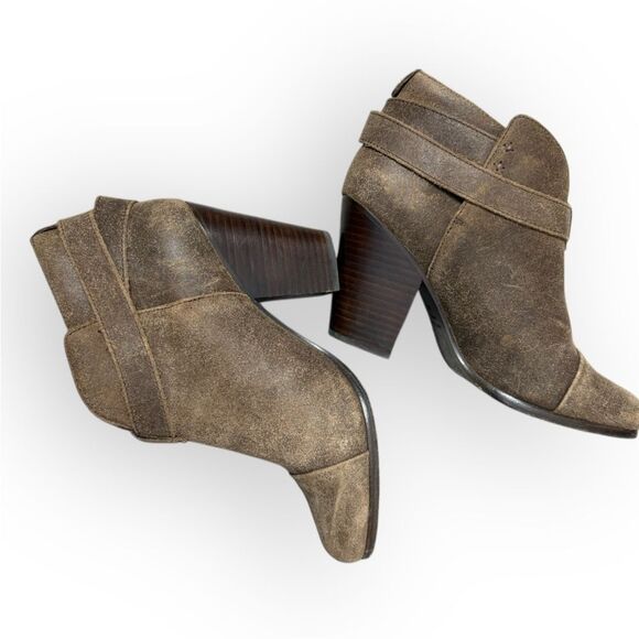Rag & Bone Harrow Ankle Booties Heeled Boots Size 37.5 7.5 - Picture 3 of 8